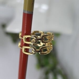 Gold Filled Paperclip Chain Link Huggie Hoop Earrings